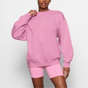 SKIMS Boyfriend Fleece Crew Neck Pullover